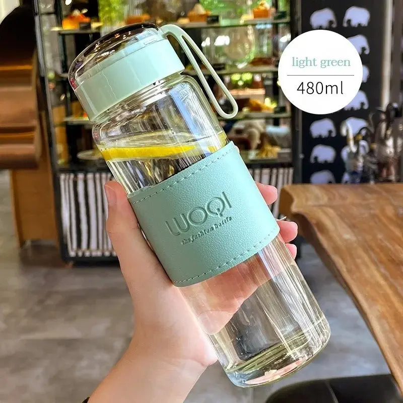 Gourde en verre filtrante