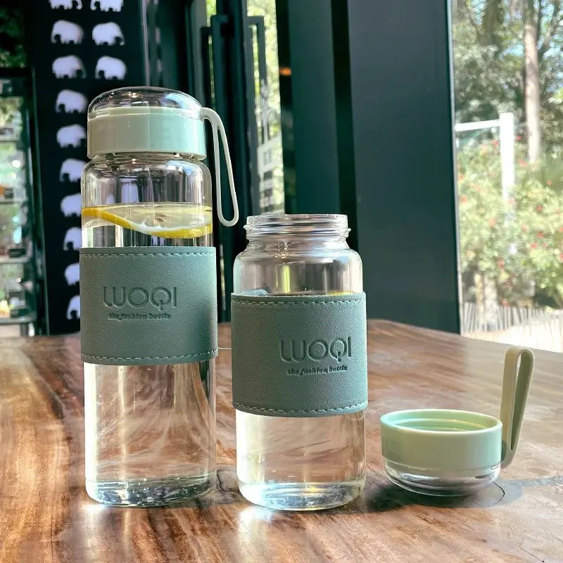 Gourde en verre filtrante