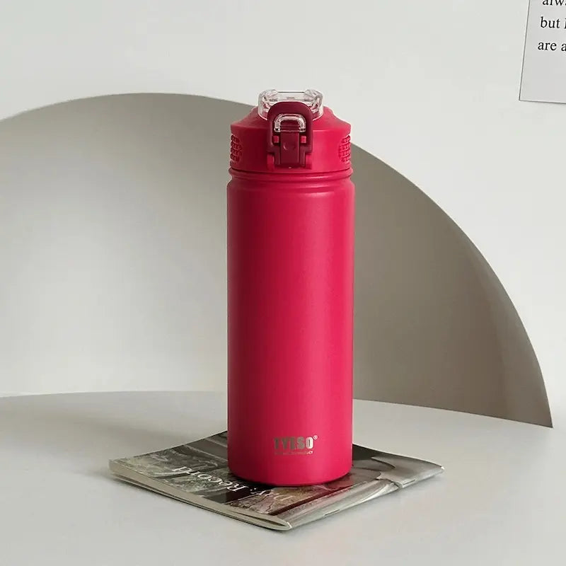 Gourde en inox avec paille - Isotherme | FlowBottle