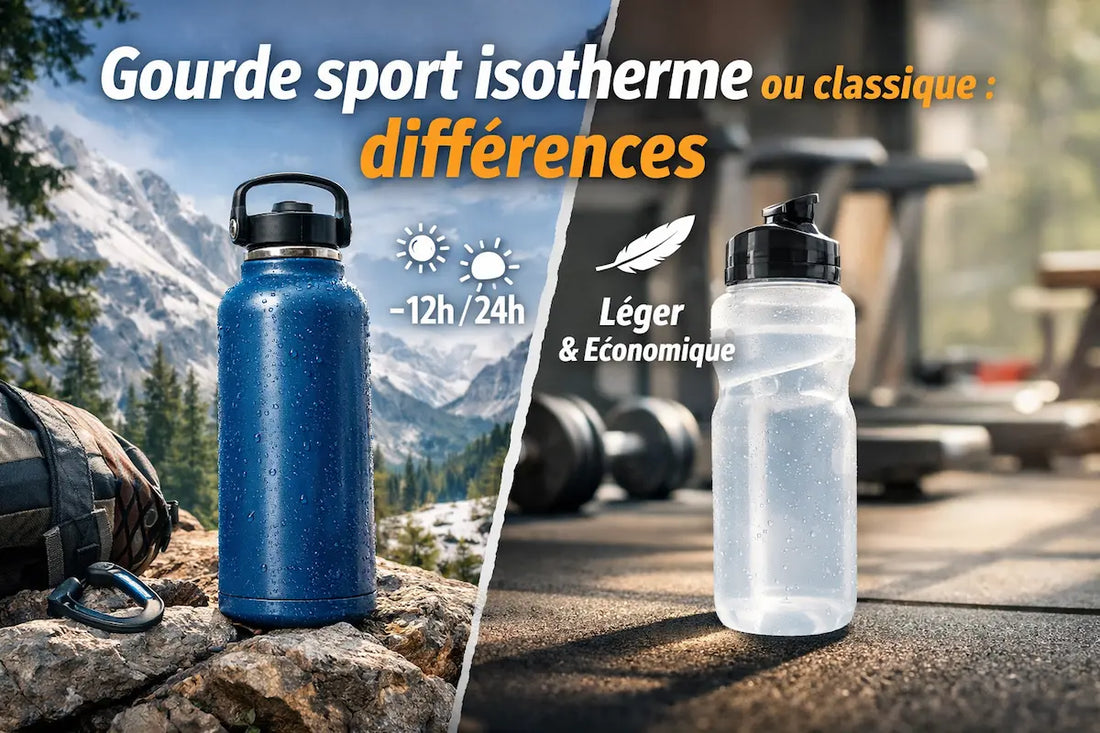 Gourde sport isotherme ou classique : différences