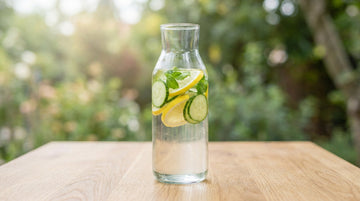 Les bienfaits de l'eau infusée avec une gourde en verre