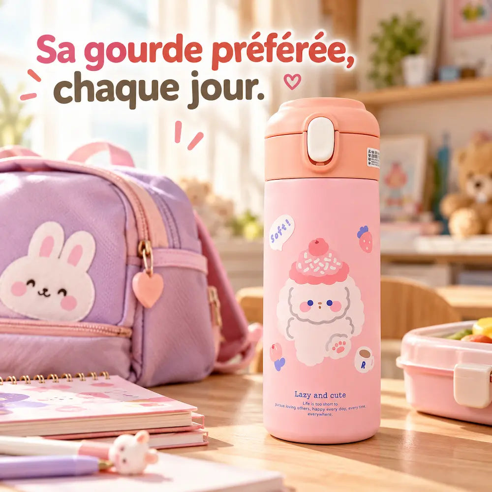 Gourde enfant mignone 380 ml – Design cute