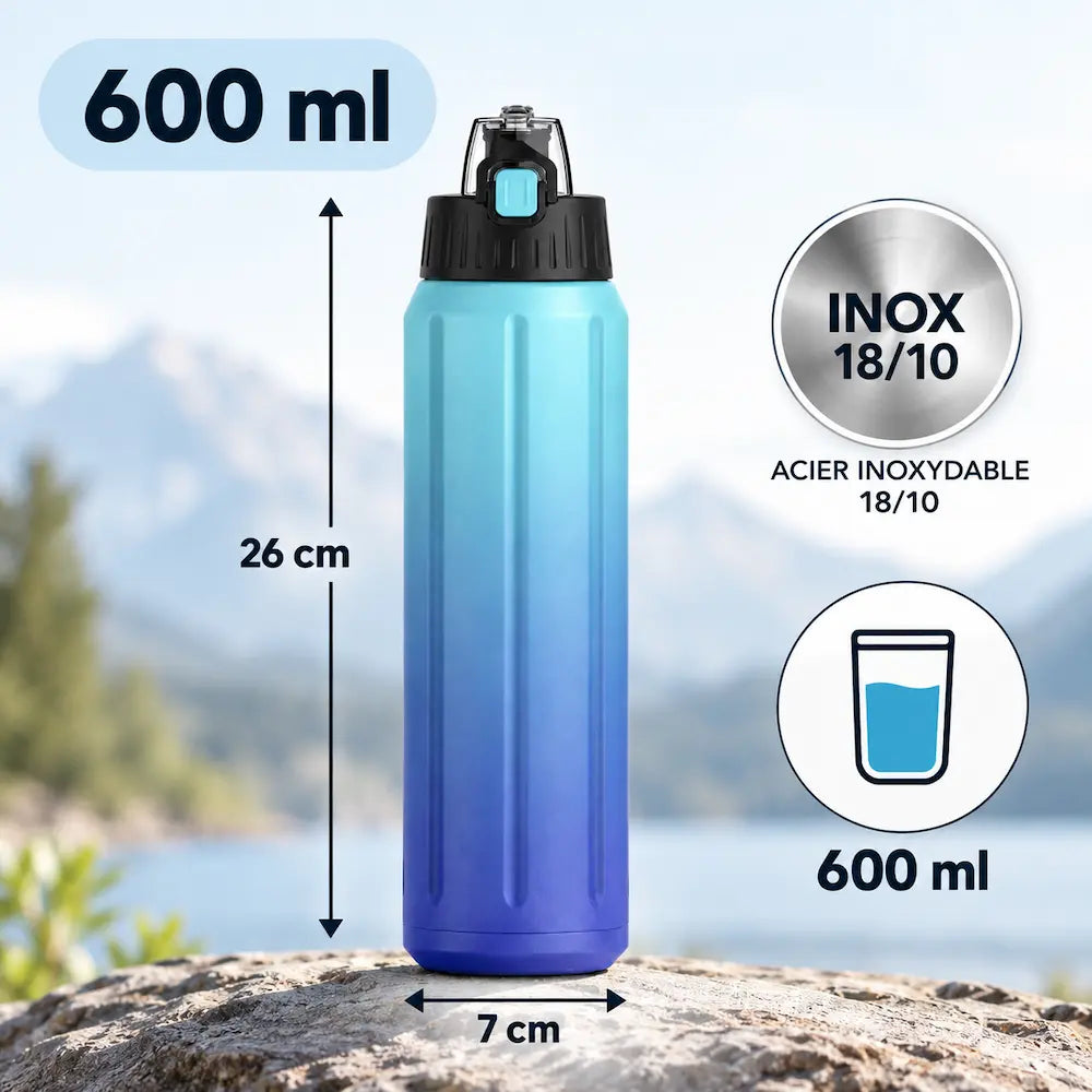 Gourde isotherme double paroi - Zéro fuite garantie | FEIJIAN