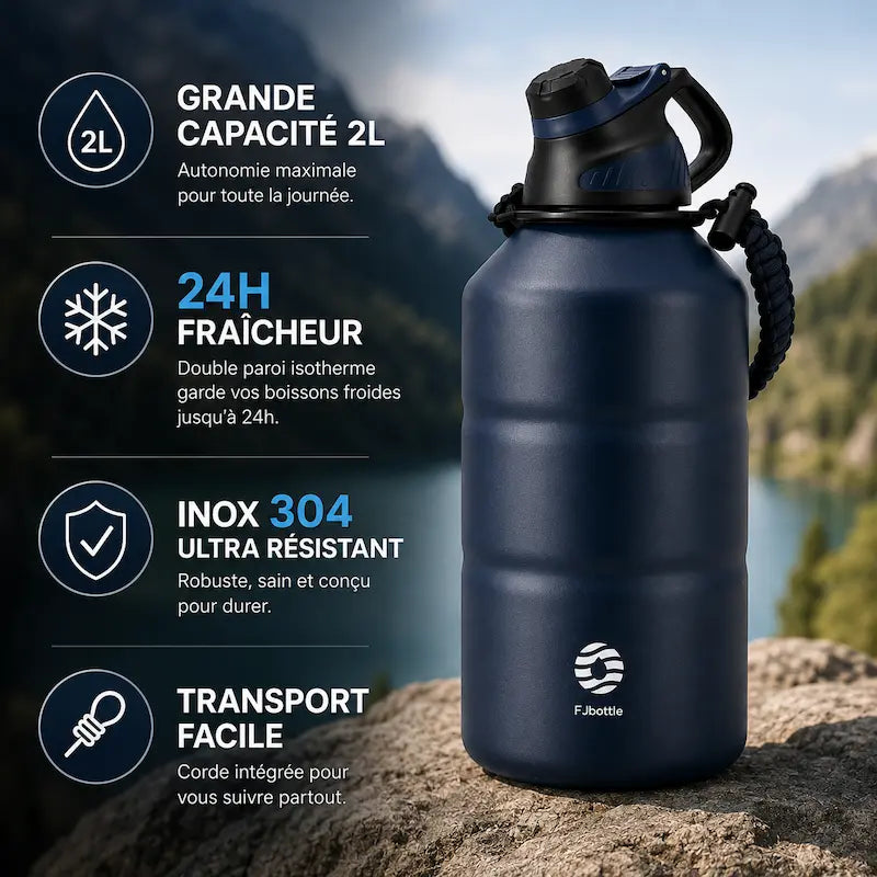 Gourde inox 2L