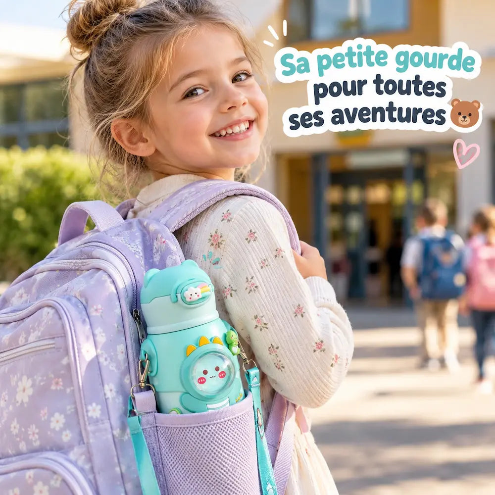 Gourde enfant motif ours - Pratique au quotidien