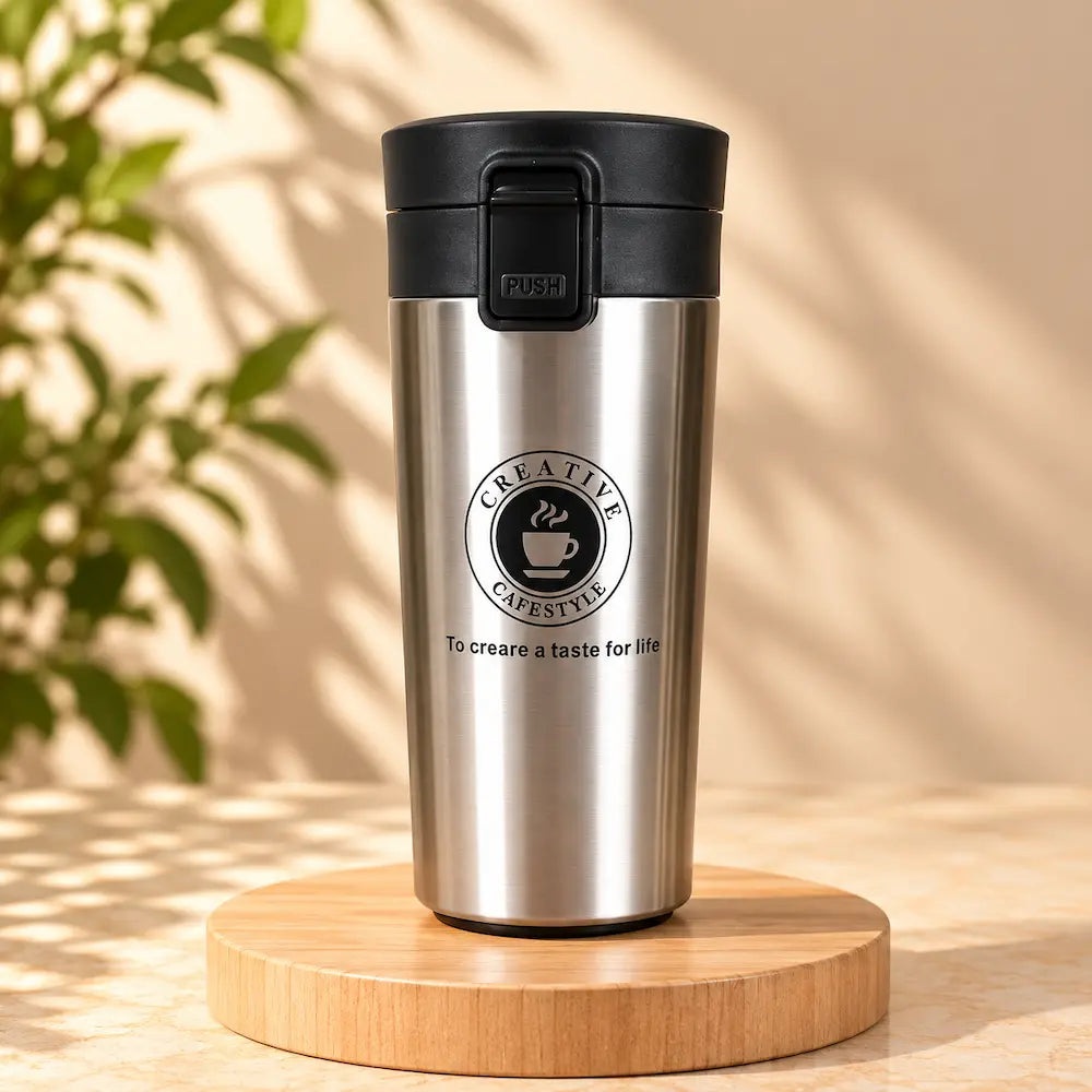 Tasse isotherme inox 500 ml – Double paroi anti-fuite