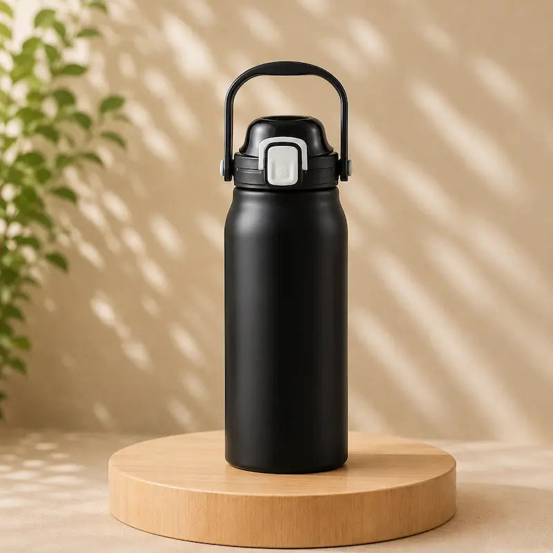 Bouteille isotherme 2L - Grande capacité avec paille | ThermoFlow