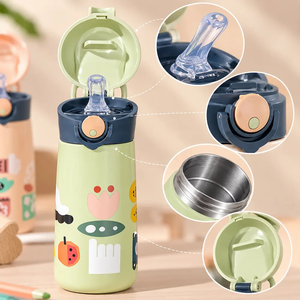 Gourde enfant inox 480 ml - Pratique