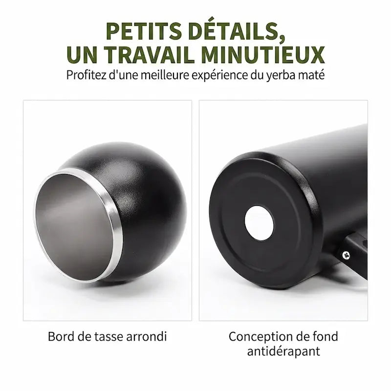Thermos Yerba Mate 1,3L - Double paroi avec bombilla