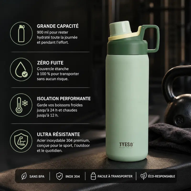 Gourde fitness inox