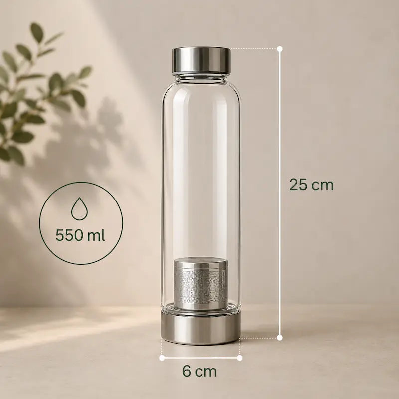 Gourde de sport en verre – Zéro goût plastique | VitraFlow