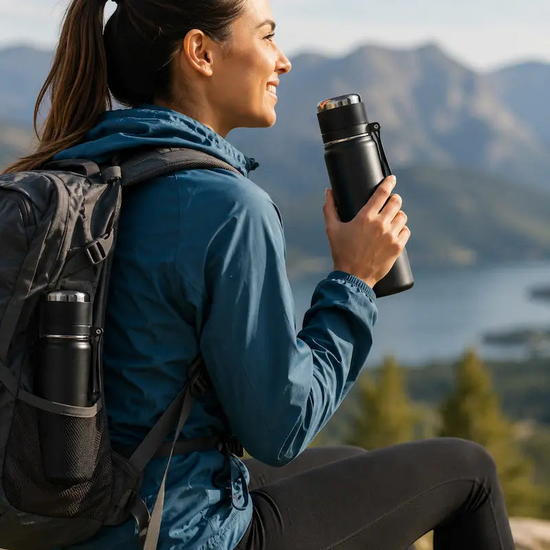 Gourde isotherme en acier inoxydable - Étanche