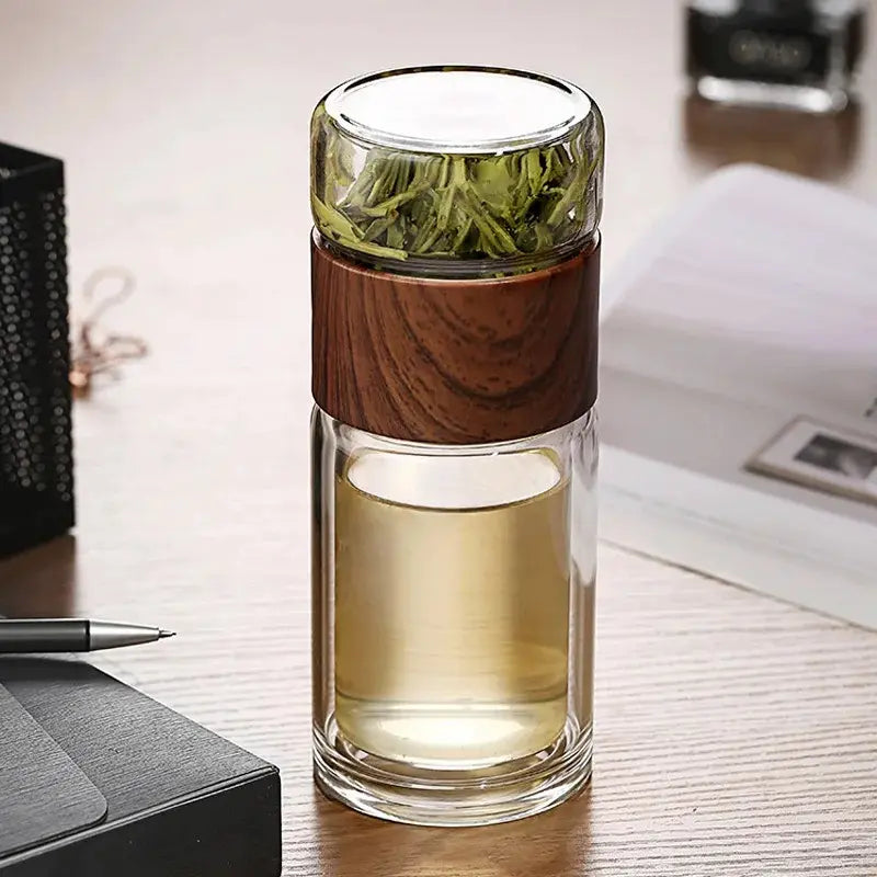 Bouteille en verre double paroi