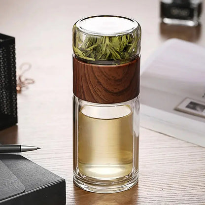 Bouteille en verre double paroi