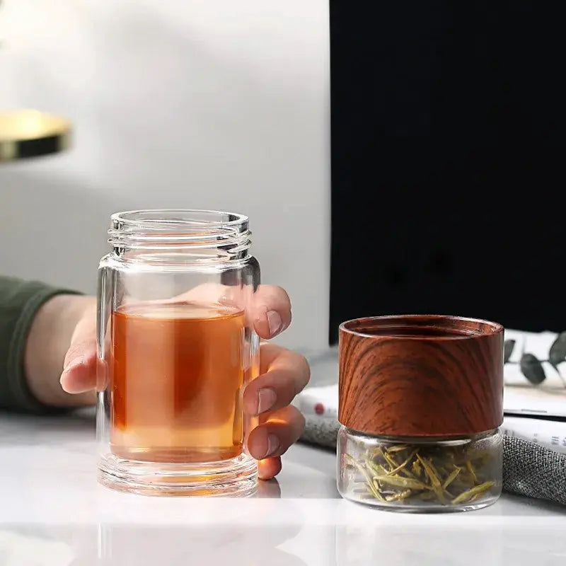 Bouteille en verre double paroi
