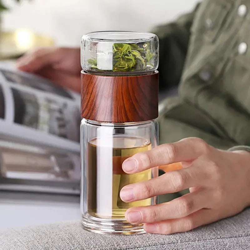 Bouteille en verre double paroi