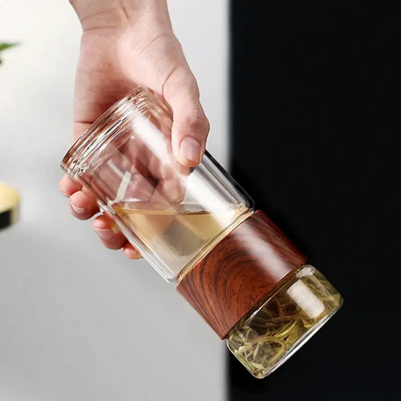 Bouteille en verre double paroi
