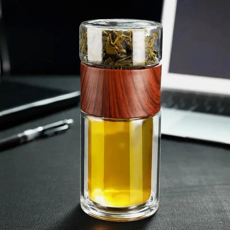 Bouteille en verre double paroi
