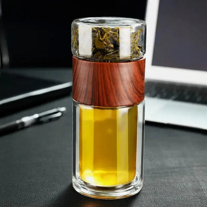 Bouteille en verre double paroi