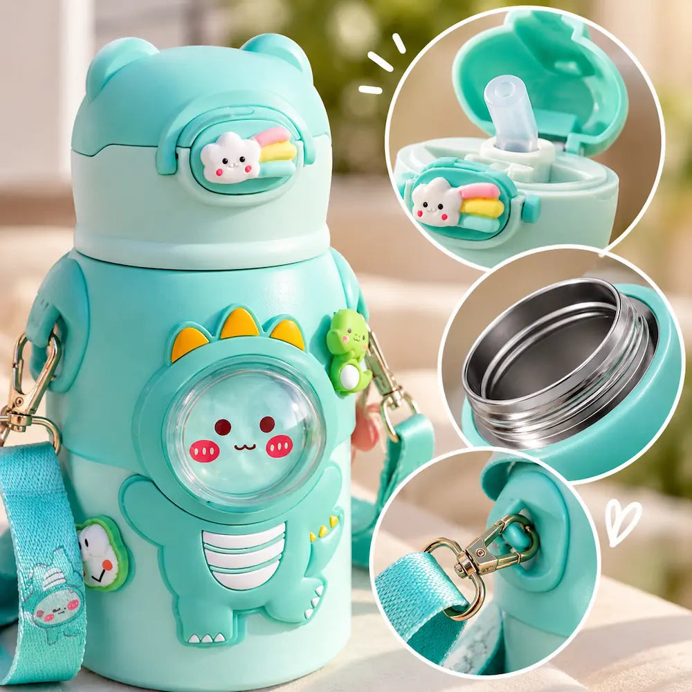 Gourde enfant motif ours - Pratique au quotidien