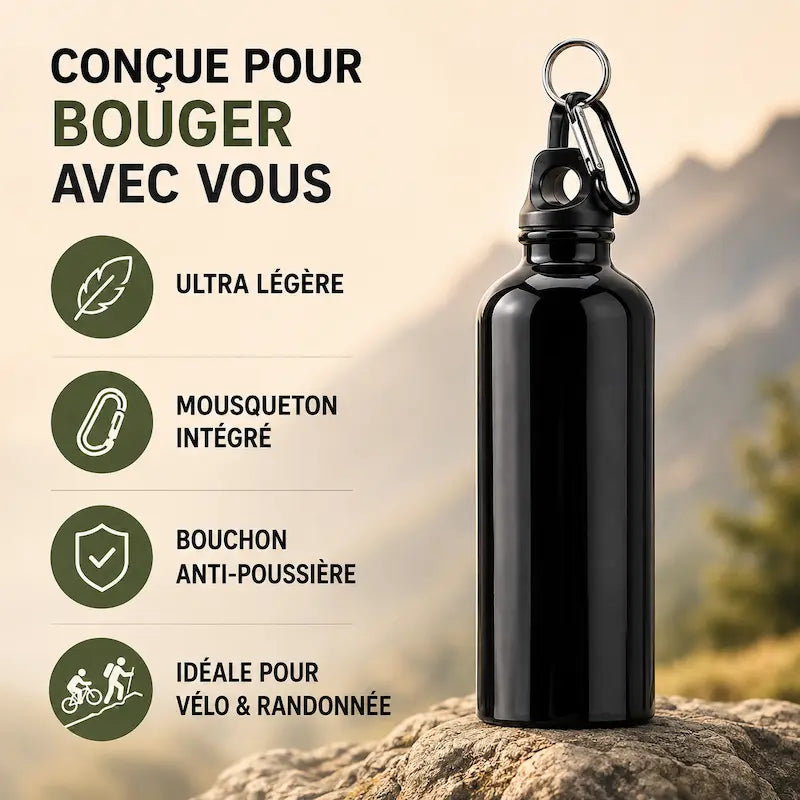 Gourde outdoor aluminium 500 ml – Anti-poussière | Cycleva