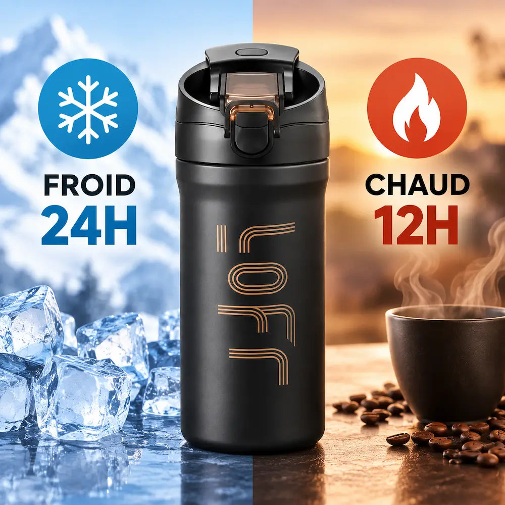 Gourde isotherme 600 ml avec paille - Hydratation pratique