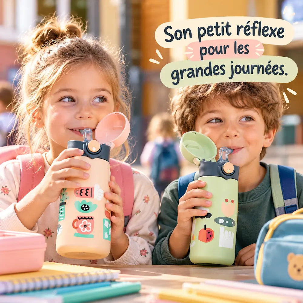 Gourde enfant inox 480 ml - Pratique