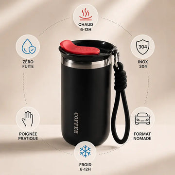 Gobelet isotherme inox avec poignée 