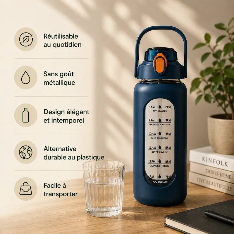 Gourde en verre 1L
