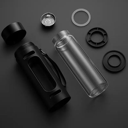 Gourde en verre avec infuseur