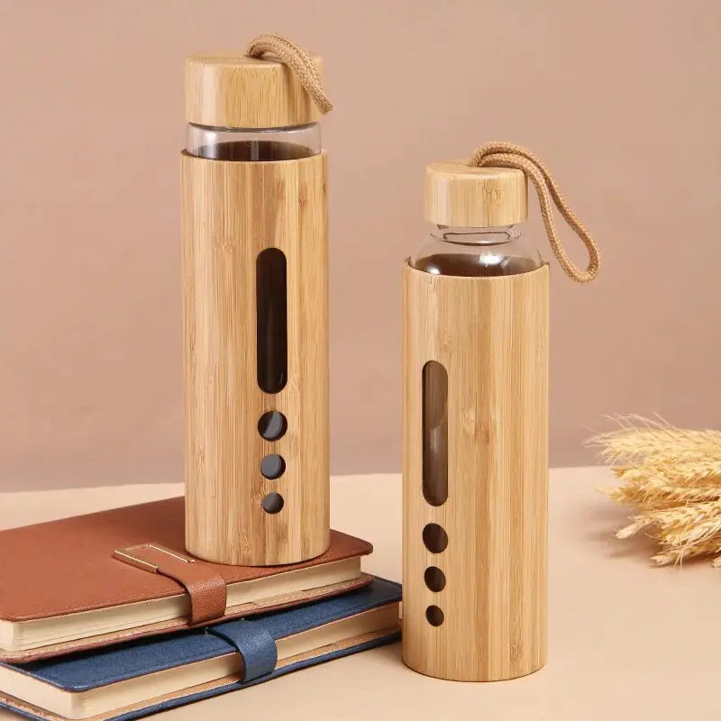 Gourde en verre bambou