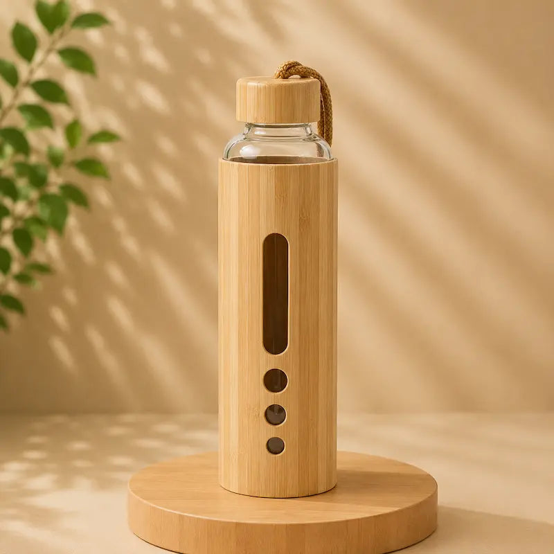 Gourde en verre bambou