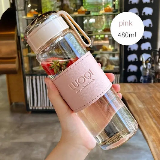 Gourde en verre filtrante
