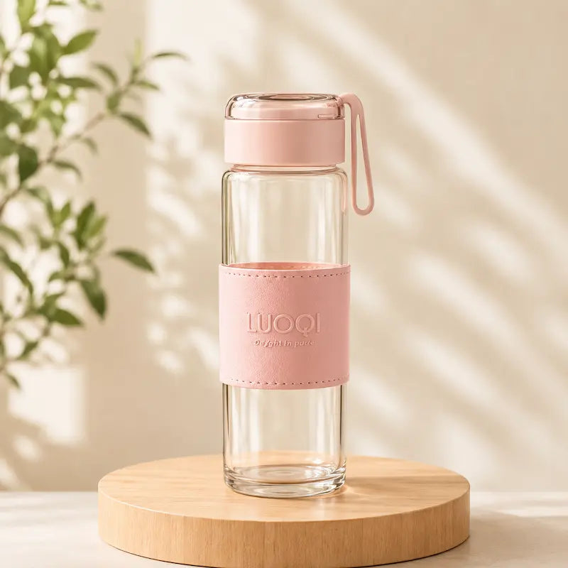 Gourde en verre filtrante