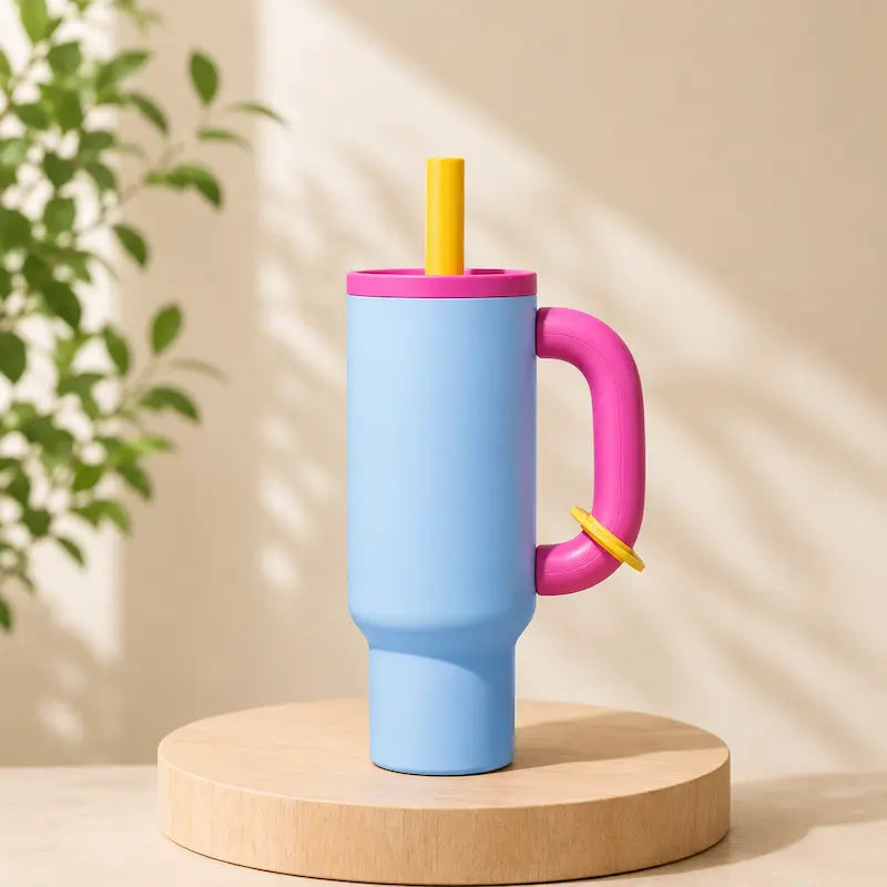 Gourde femme avec paille