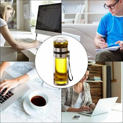 Gourde infusion thé en verre