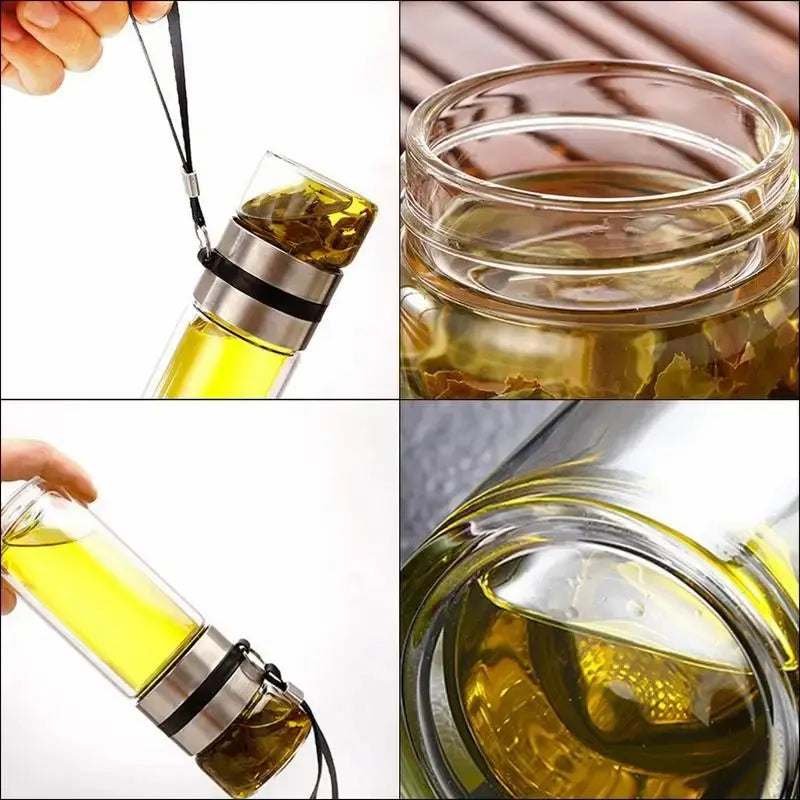 Gourde infusion thé en verre