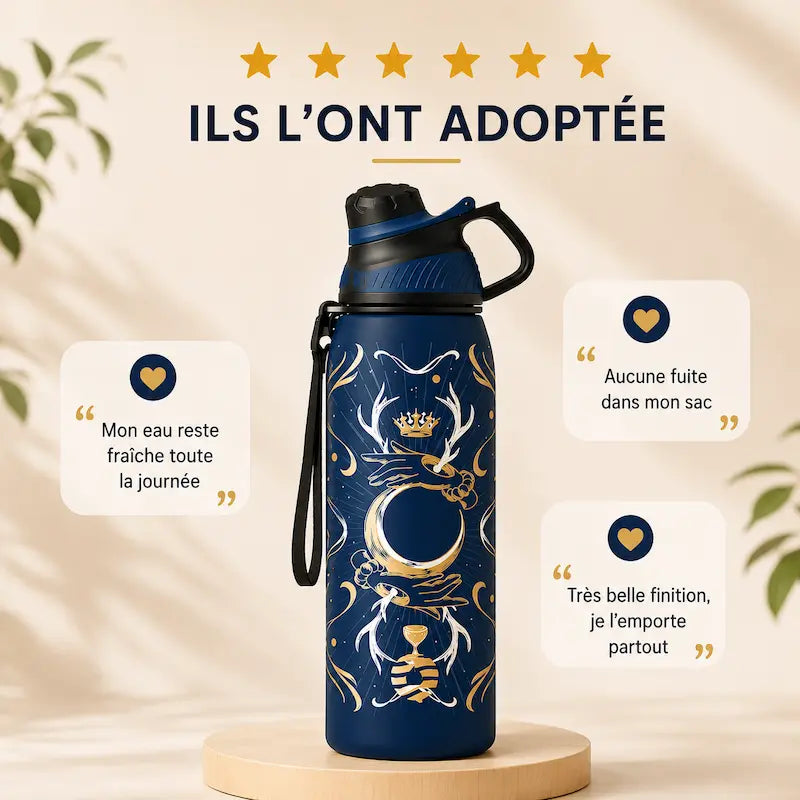 Gourde inox isotherme motif 1L