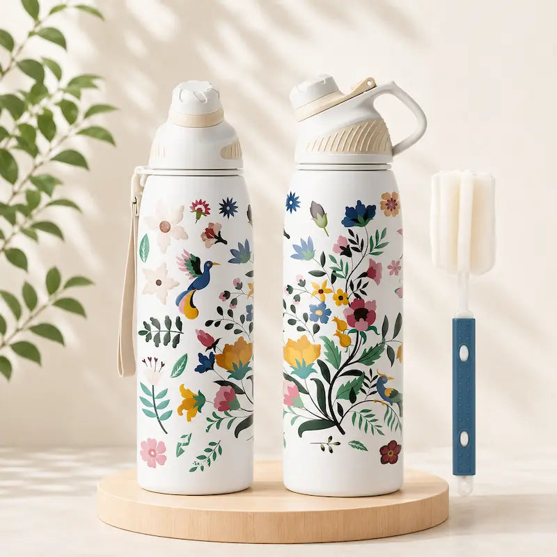Gourde inox isotherme motif 1L