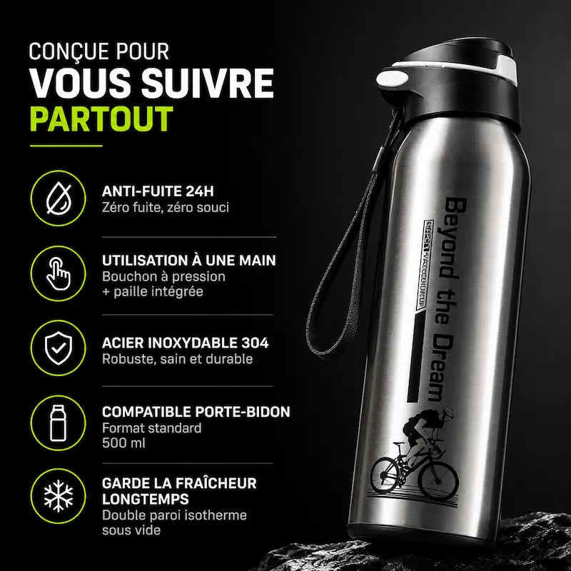 Gourde isotherme vélo