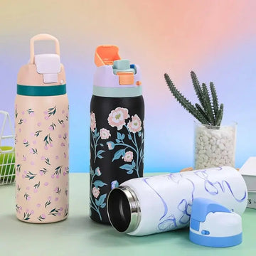 Gourde inox florale
