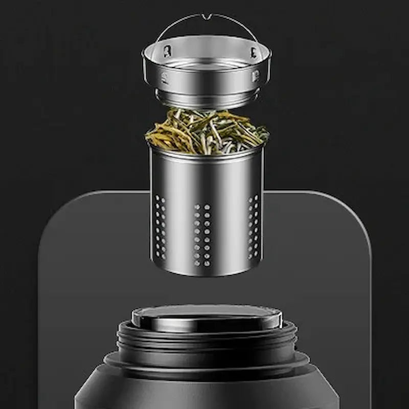 Gourde en verre infuseur à crépine
