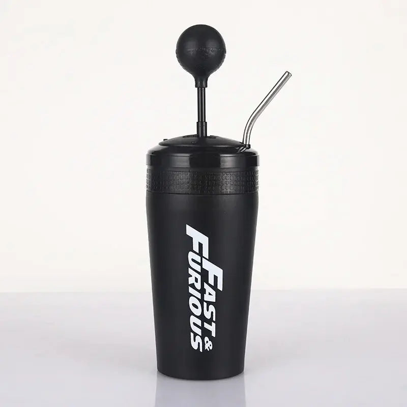 Gourde avec paille en inox 500 ml